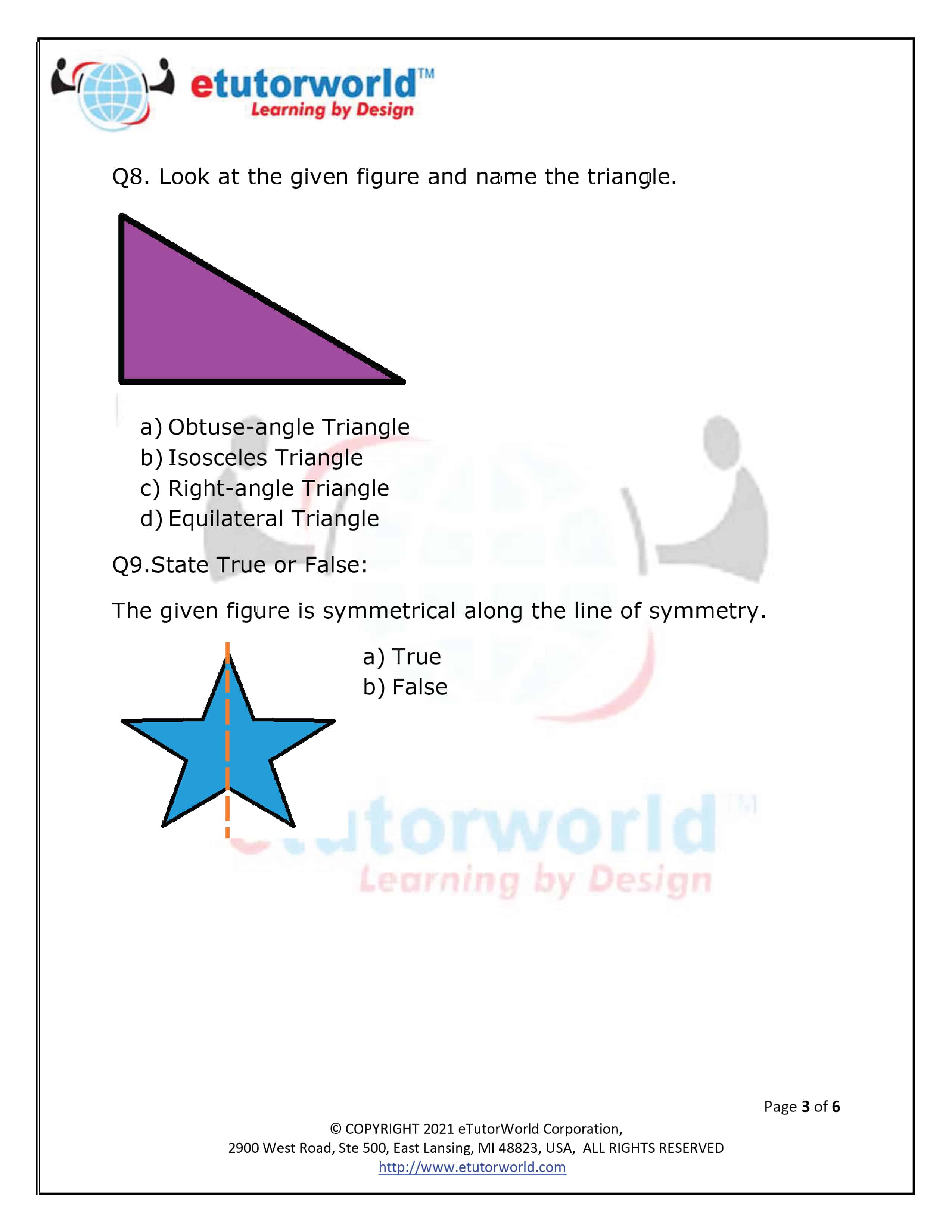 5th Grade Math Worksheet - Sample Page 2