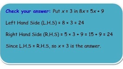 equations with variables on both sides