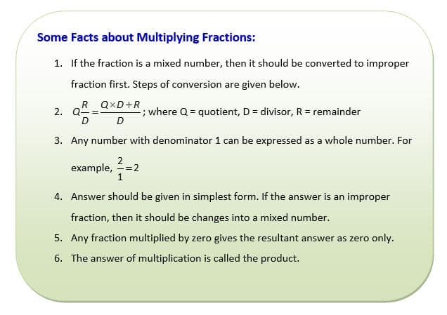 facts about multiplying fractions