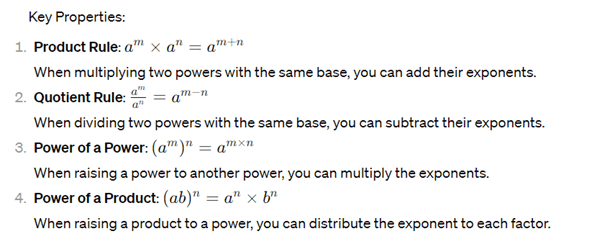 Exponents Properties